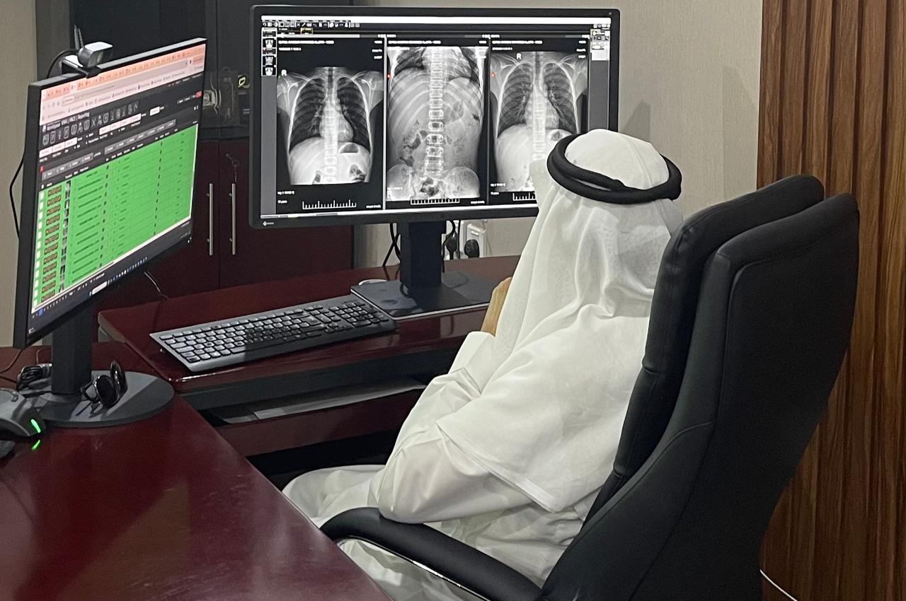 Doctor at computer